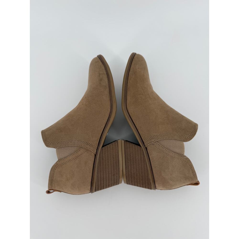 Dr Scholls Womens 9M Taupe Faux Suede Chelsea Ankle Boots Block Heel Booties - Picture 5 of 7